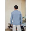 image:imageCOOFANDY Mens Knit Polo Shirt Long Sleeve Polo Sweaters Casual Golf Shirts  long sleeve knit shirtsknitted polo shirtsfleece shirtDusty Blue