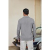image:imageCOOFANDY Mens Knit Polo Shirt Long Sleeve Polo Sweaters Casual Golf Shirts  long sleeve knit shirtsknitted polo shirtsfleece shirtGrey