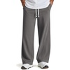 image:imageCOOFANDY Baggy Sweatpants Men Wide Leg Cotton Joggers for Men with Pockets  2 in 1 Design Ankle Drawcord Cotton Blend Wide Leg 3 Deep Pockets Drawstring Waist Y2K Loungewear Gym WorkoutDark Gray