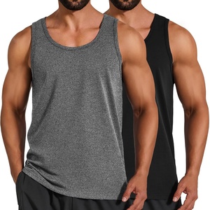 image:imageCOOFANDY Mens Cotton Tank Tops Workout Summer Sleeveless Muscle Gym Shirts Athletic Beach Tee Shirt PackBlackdark Grey