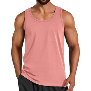 image:imageCOOFANDY Mens Cotton Tank Tops Workout Summer Sleeveless Muscle Gym Shirts Athletic Beach Tee Shirt PackPink