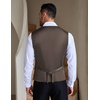 image:imageCOOFANDY Men Casual Suit Vest Formal Dress Vest Slim Fit Waistcoat Business WeddingBrown