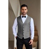 image:imageCOOFANDY Men Casual Suit Vest Formal Dress Vest Slim Fit Waistcoat Business WeddingGrey