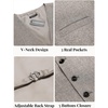 image:imageCOOFANDY Men Casual Suit Vest Formal Dress Vest Slim Fit Waistcoat Business WeddingLight Grey