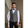 image:imageCOOFANDY Men Casual Suit Vest Formal Dress Vest Slim Fit Waistcoat Business WeddingLine Grey