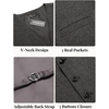 image:imageCOOFANDY Men Casual Suit Vest Formal Dress Vest Slim Fit Waistcoat Business WeddingLine Grey
