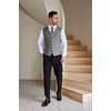 image:imageCOOFANDY Men Casual Suit Vest Formal Dress Vest Slim Fit Waistcoat Business WeddingLine White Grey