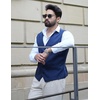 image:imageCOOFANDY Men Casual Suit Vest Formal Dress Vest Slim Fit Waistcoat Business WeddingNavy Blue