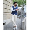 image:imageCOOFANDY Men Casual Suit Vest Formal Dress Vest Slim Fit Waistcoat Business WeddingNavy Blue