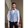 image:imageCOOFANDY Men Casual Suit Vest Formal Dress Vest Slim Fit Waistcoat Business WeddingSky Blue