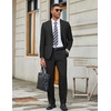 image:imageCOOFANDY Mens 2 Piece Suits Slim Fit Two Button Blazer Pants Set for Casual Business WeddingBlack