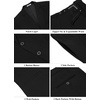 image:imageCOOFANDY Mens 2 Piece Suits Slim Fit Two Button Blazer Pants Set for Casual Business WeddingBlack