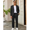 image:imageCOOFANDY Mens 2 Piece Suits Slim Fit Two Button Blazer Pants Set for Casual Business WeddingBlack