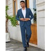 image:imageCOOFANDY Mens 2 Piece Suits Slim Fit Two Button Blazer Pants Set for Casual Business WeddingBlue