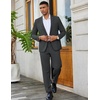 image:imageCOOFANDY Mens 2 Piece Suits Slim Fit Two Button Blazer Pants Set for Casual Business WeddingDark Grey