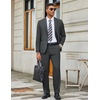 image:imageCOOFANDY Mens 2 Piece Suits Slim Fit Two Button Blazer Pants Set for Casual Business WeddingDark Grey