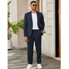 image:imageCOOFANDY Mens 2 Piece Suits Slim Fit Two Button Blazer Pants Set for Casual Business WeddingNavy Blue