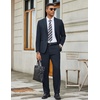 image:imageCOOFANDY Mens 2 Piece Suits Slim Fit Two Button Blazer Pants Set for Casual Business WeddingNavy Blue