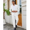 image:imageCOOFANDY Mens 2 Piece Suits Slim Fit Two Button Blazer Pants Set for Casual Business WeddingWhite