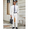 image:imageCOOFANDY Mens 2 Piece Suits Slim Fit Two Button Blazer Pants Set for Casual Business WeddingWhite
