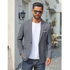 image:imageCOOFANDY Mens Blazer Casual Sport Coats Lightweight Sports Jacket  One Button Notched Lapel 4 Functional Pockets Double Back Vent Classic Fit Ideal for Weddings amp Proms amp PartiesGrey