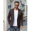 image:imageCOOFANDY Mens Blazer Casual Sport Coats Lightweight Sports Jacket  One Button Notched Lapel 4 Functional Pockets Double Back Vent Classic Fit Ideal for Weddings amp Proms amp PartiesBrown