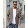 image:imageCOOFANDY Mens Blazer Casual Sport Coats Lightweight Sports Jacket  One Button Notched Lapel 4 Functional Pockets Double Back Vent Classic Fit Ideal for Weddings amp Proms amp PartiesTea Grey