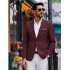 image:imageCOOFANDY Mens Blazer Casual Sport Coats Lightweight Sports Jacket  One Button Notched Lapel 4 Functional Pockets Double Back Vent Classic Fit Ideal for Weddings amp Proms amp PartiesWine Red