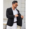 image:imageCOOFANDY Mens Blazer Casual Sport Coats Lightweight Sports Jacket  One Button Notched Lapel 4 Functional Pockets Double Back Vent Classic Fit Ideal for Weddings amp Proms amp PartiesBlack