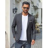 image:imageCOOFANDY Mens Blazer Casual Sport Coats Lightweight Sports Jacket  One Button Notched Lapel 4 Functional Pockets Double Back Vent Classic Fit Ideal for Weddings amp Proms amp PartiesDark Grey