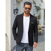 image:imageCOOFANDY Mens Blazer Casual Sport Coats Lightweight Sports Jacket  One Button Notched Lapel 4 Functional Pockets Double Back Vent Classic Fit Ideal for Weddings amp Proms amp PartiesBlack