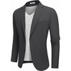 image:imageCOOFANDY Mens Casual Blazer Jacket Slim Fit Two Button Suit Jackets  Slimfit knit blazer notched lapel 2button closure 4 pockets pairs casual or formal ideal gift for any occasionDark Grey