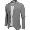 image:imageCOOFANDY Mens Casual Blazer Jacket Slim Fit Two Button Suit Jackets  Slimfit knit blazer notched lapel 2button closure 4 pockets pairs casual or formal ideal gift for any occasionGrey