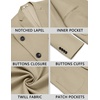 image:imageCOOFANDY Mens Casual Blazer Jacket Slim Fit Two Button Suit Jackets  Slimfit knit blazer notched lapel 2button closure 4 pockets pairs casual or formal ideal gift for any occasionLight Khaki