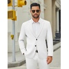 image:imageCOOFANDY Mens Casual Blazer Jacket Slim Fit Two Button Suit Jackets  Slimfit knit blazer notched lapel 2button closure 4 pockets pairs casual or formal ideal gift for any occasionWhite