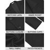 image:imageCOOFANDY Mens Casual Blazer Jacket Slim Fit Two Button Suit Jackets  Slimfit knit blazer notched lapel 2button closure 4 pockets pairs casual or formal ideal gift for any occasionBlack