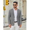 image:imageCOOFANDY Mens Casual Blazer Jacket Slim Fit Two Button Suit Jackets  Slimfit knit blazer notched lapel 2button closure 4 pockets pairs casual or formal ideal gift for any occasionGrey