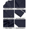 image:imageCOOFANDY Mens Casual Blazer Jacket Slim Fit Two Button Suit Jackets  Slimfit knit blazer notched lapel 2button closure 4 pockets pairs casual or formal ideal gift for any occasionNavy Blue