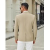 image:imageCOOFANDY Mens Casual Blazer Jacket Slim Fit Two Button Suit Jackets  Slimfit knit blazer notched lapel 2button closure 4 pockets pairs casual or formal ideal gift for any occasionLight Khaki