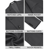 image:imageCOOFANDY Mens Casual Blazer Jacket Slim Fit Two Button Suit Jackets  Slimfit knit blazer notched lapel 2button closure 4 pockets pairs casual or formal ideal gift for any occasionDark Grey
