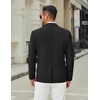 image:imageCOOFANDY Mens Casual Blazer Jacket Slim Fit Two Button Suit Jackets  Slimfit knit blazer notched lapel 2button closure 4 pockets pairs casual or formal ideal gift for any occasionBlack