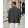 image:imageCOOFANDY Mens Casual Blazer Jacket Slim Fit Two Button Suit Jackets  Slimfit knit blazer notched lapel 2button closure 4 pockets pairs casual or formal ideal gift for any occasionDark Grey