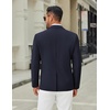 image:imageCOOFANDY Mens Casual Blazer Jacket Slim Fit Two Button Suit Jackets  Slimfit knit blazer notched lapel 2button closure 4 pockets pairs casual or formal ideal gift for any occasionNavy Blue