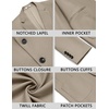 image:imageCOOFANDY Mens Casual Blazer Jacket Slim Fit Two Button Suit Jackets  Slimfit knit blazer notched lapel 2button closure 4 pockets pairs casual or formal ideal gift for any occasionKhaki