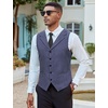 image:imageCOOFANDY Mens Suit Vests Slim Fit Waistcoat Notch Lapel Casual Formal VestDark Purple