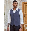image:imageCOOFANDY Mens Suit Vests Slim Fit Waistcoat Notch Lapel Casual Formal VestDark Purple