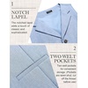 image:imageCOOFANDY Mens Suit Vests Slim Fit Waistcoat Notch Lapel Casual Formal VestLight Blue