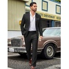 image:imageCOOFANDY Mens Suits 2 Piece Classic Fit Casual Suits Set 2 Button SuitBlack