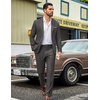 image:imageCOOFANDY Mens Suits 2 Piece Classic Fit Casual Suits Set 2 Button SuitDark Grey