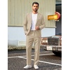 image:imageCOOFANDY Mens Suits 2 Piece Classic Fit Casual Suits Set 2 Button SuitKhaki
